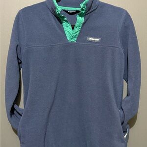 Lands' End Navy and Green Kids Pullover